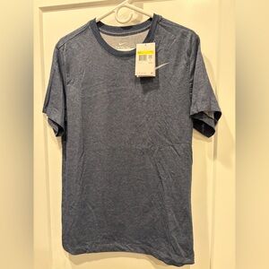 Nike Men's Heathered Navy Tee Dri-Fit - NEW WITH TAGS - Size Small